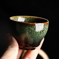 懒人功夫茶具套装家用陶瓷天目窑变泡茶器客厅办公室会客整套 井中月窑变茶壶7头(安全包装)