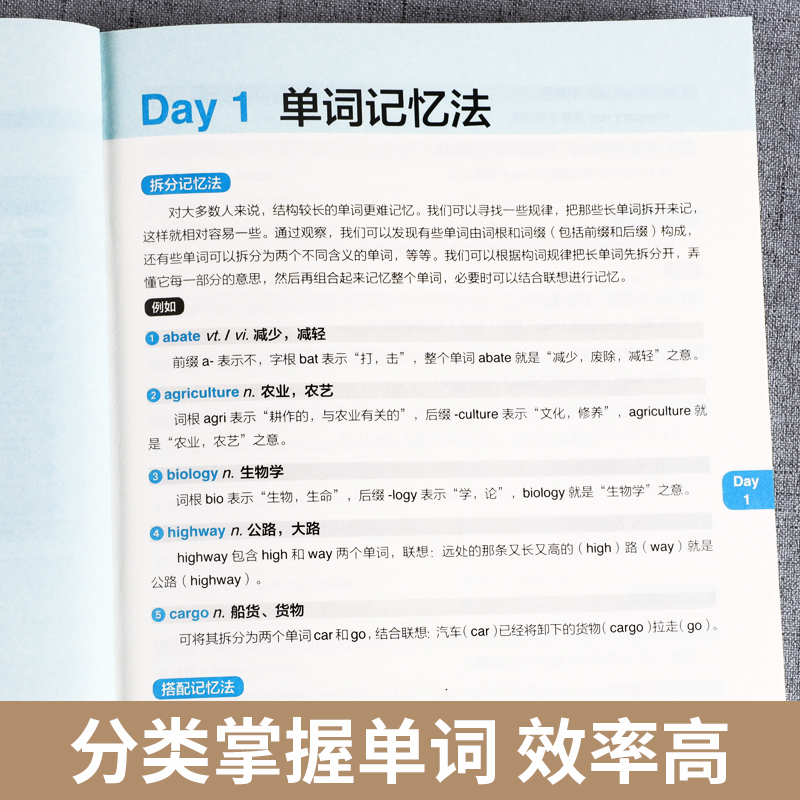 [正版]30天学会英语单词 零基础学英语 英语单词快速记忆法 初中高中大学英语单词大全记背神器 单词词汇专项训练辅导资高清大图