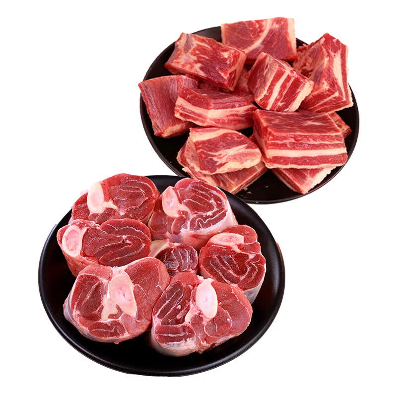 鲜飨牛羊腿排套餐2kg