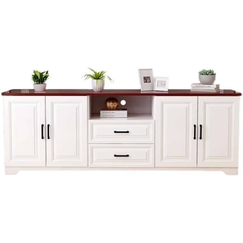 锦兆家居定制木电视柜简约小户型白色储物柜组合地柜高款卧室电视柜