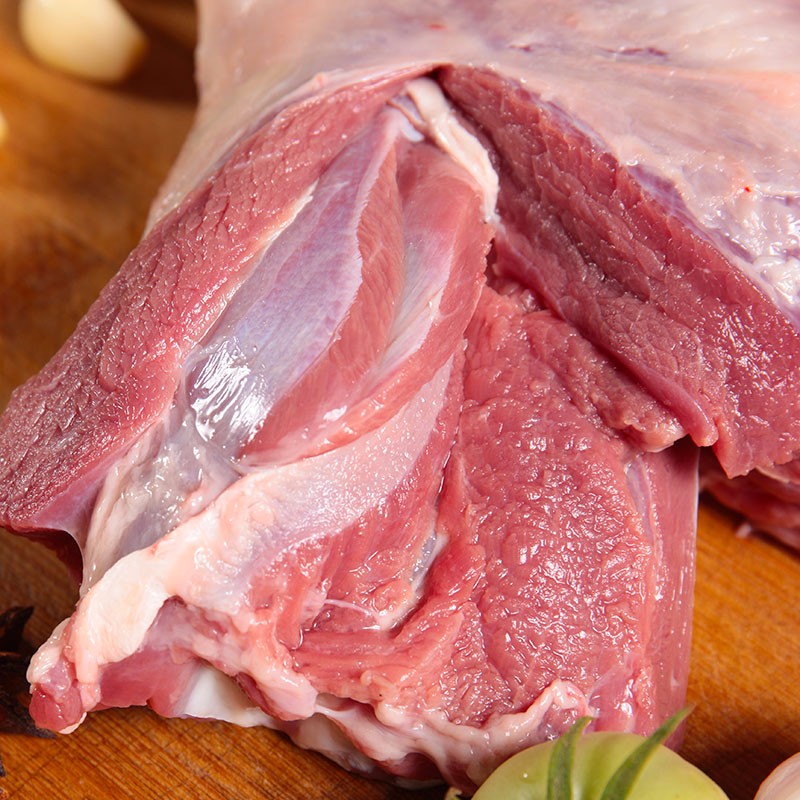 食无竹 羔羊去骨后腿肉1kg 原切羊肉火锅生鲜烧烤食材高清大图