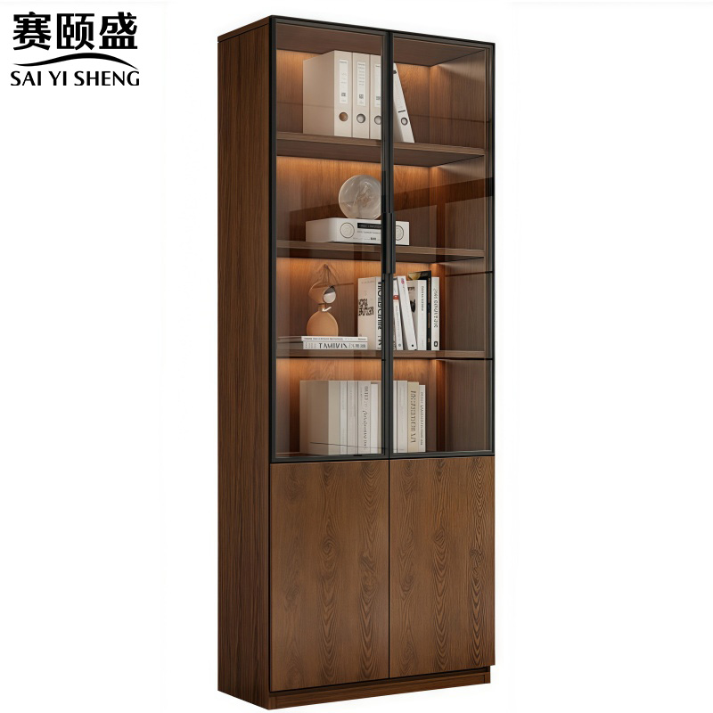 赛颐盛落地书柜双门双柜60*32*200cm台高清大图
