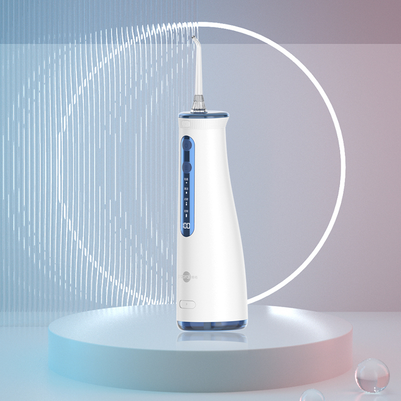 博皓(prooral)超声波微气泡冲牙器便携式水牙线正畸家用洗牙器洁牙 5025pro白蓝高清大图