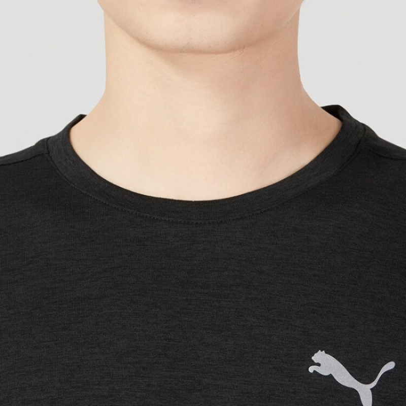 彪马(PUMA)男裤 2023春季新款健身训练运动服潮流时尚舒适透气圆领短袖T恤 520610-01 S