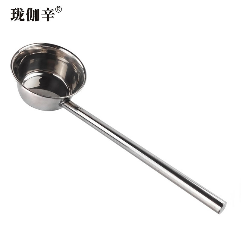 珑伽辛 不锈钢水瓢 食堂打粥大汤勺 18*45cm/个高清大图