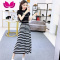 七斓气质女范连衣裙减龄女装2023夏季条纹中长款甜美风格穿搭套装女