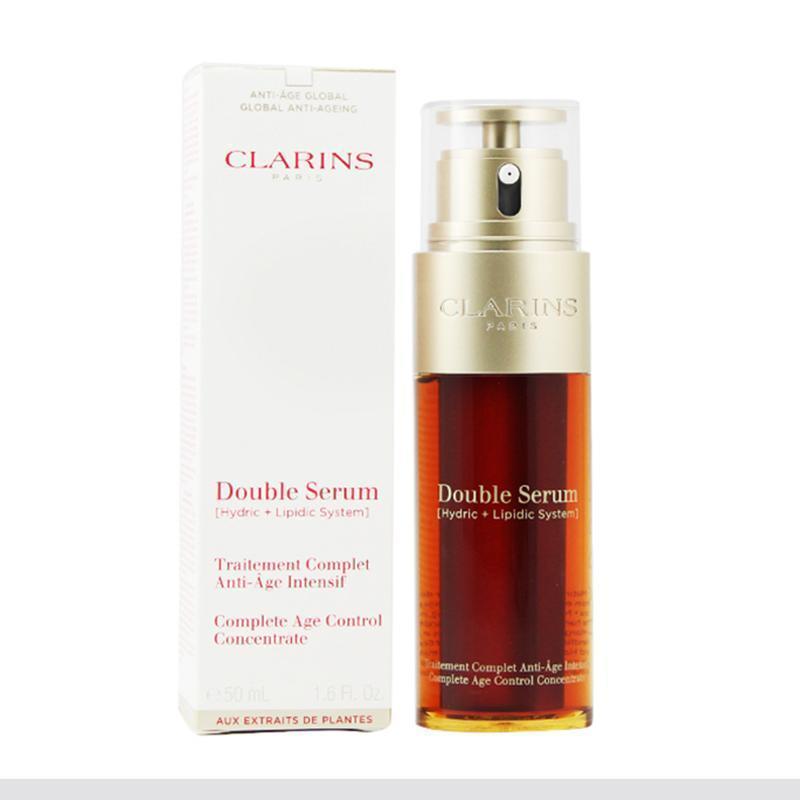 娇韵诗(CLARINS)双萃精华50ml赋活修护黄金双瓶弹润透亮平衡水油保湿不黏腻50ml*2瓶