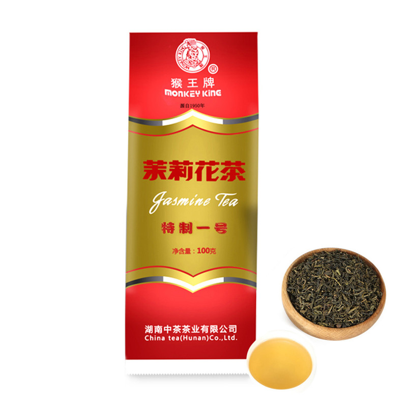 中粮中茶猴王特制一号茉莉花茶100g调味绿茶叶口粮茶