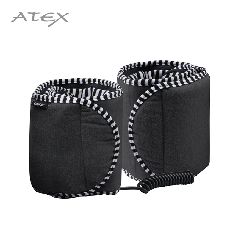 ATEX腿部按摩器 多功能家用脚部小腿按摩仪振动热敷腿部按摩仪(黑色)