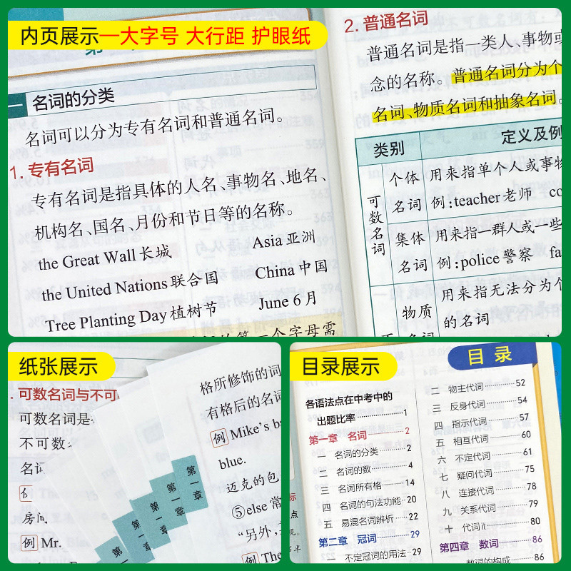 英语词汇 初中通用 [正版]2025新版初中英语语法全解天天背通用版知识全面趣味漫画口袋书掌中宝七八九年级复习资料知识点高清大图