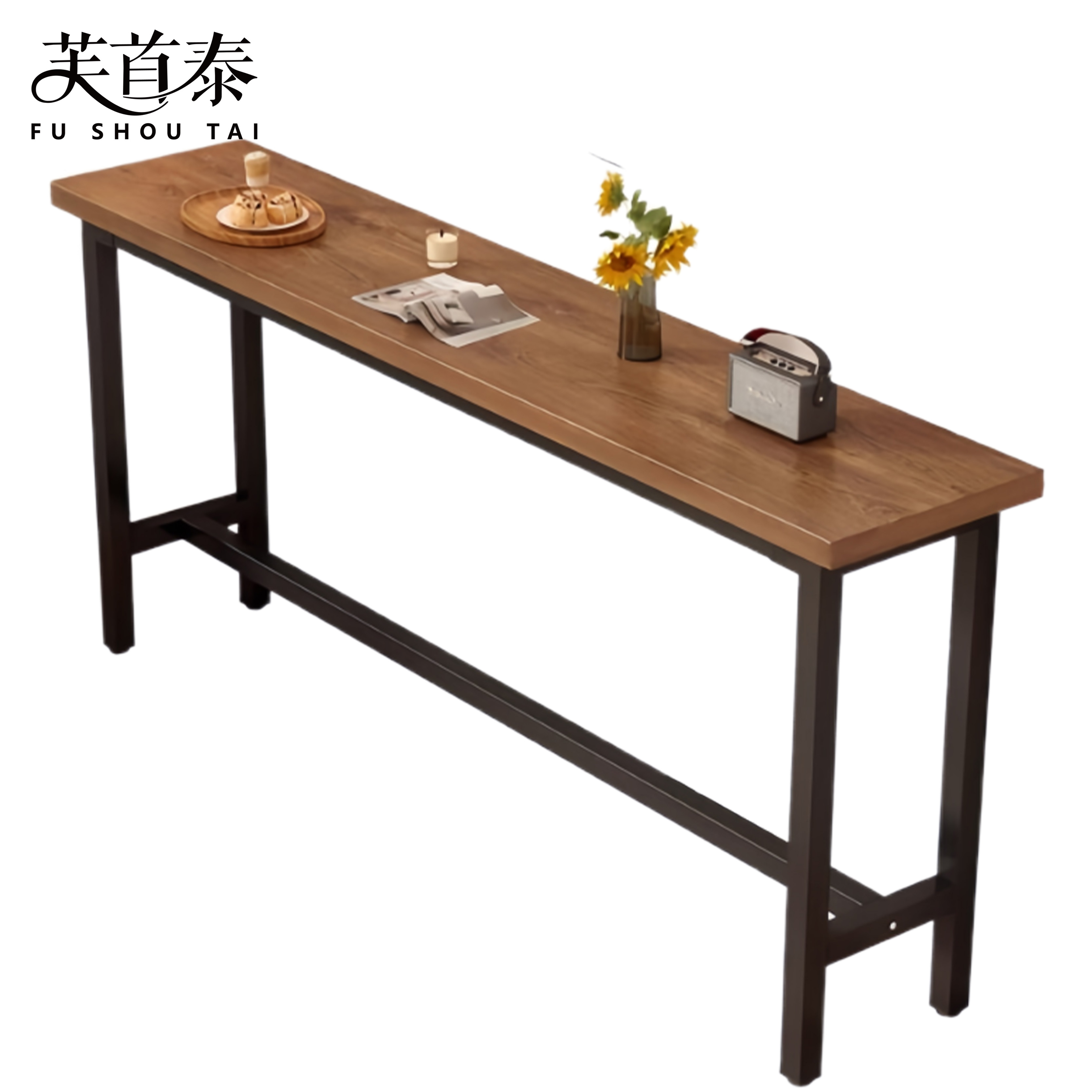 芙首泰吧台桌1000*400*1050mm张高清大图