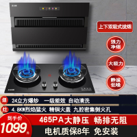 志高(CHIGO)F808A+F216A侧吸式自动清洗家用双电机抽烟机燃气灶具烟灶套餐(液化气)