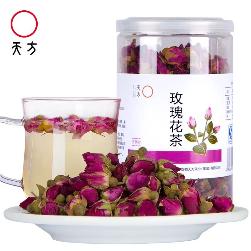 安徽天方55g罐装玫瑰花茶茶叶 小罐装玫瑰花干 花蕾 花草茶