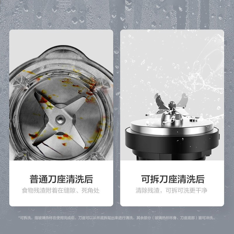 苏泊尔(SUPOR)可拆洗低音破壁家用智能预约加热破壁料理机绞肉机果汁机辅食机SP71R高清大图