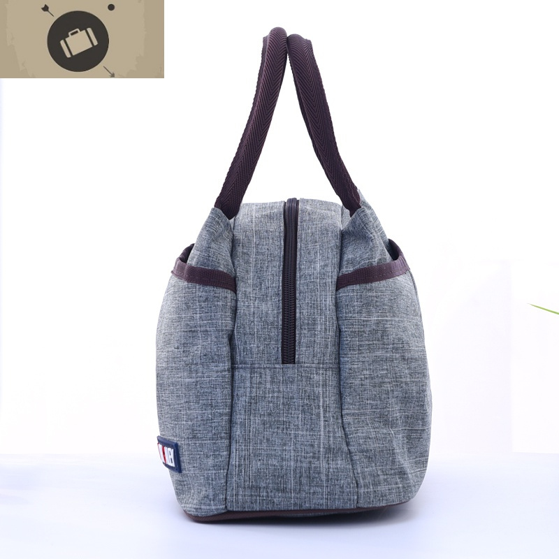 防水牛津帆布包牛仔纯色手提小布包便当包饭盒袋妈妈手拎休闲女包艾狄