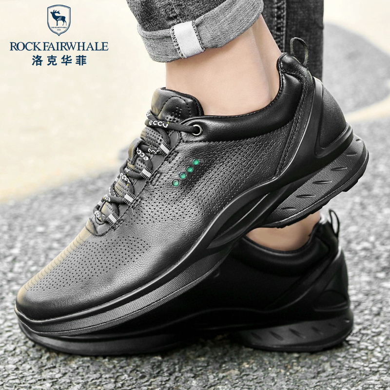 洛克华菲男鞋冬季新款男士真皮潮流运动皮鞋商务休闲鞋子男款