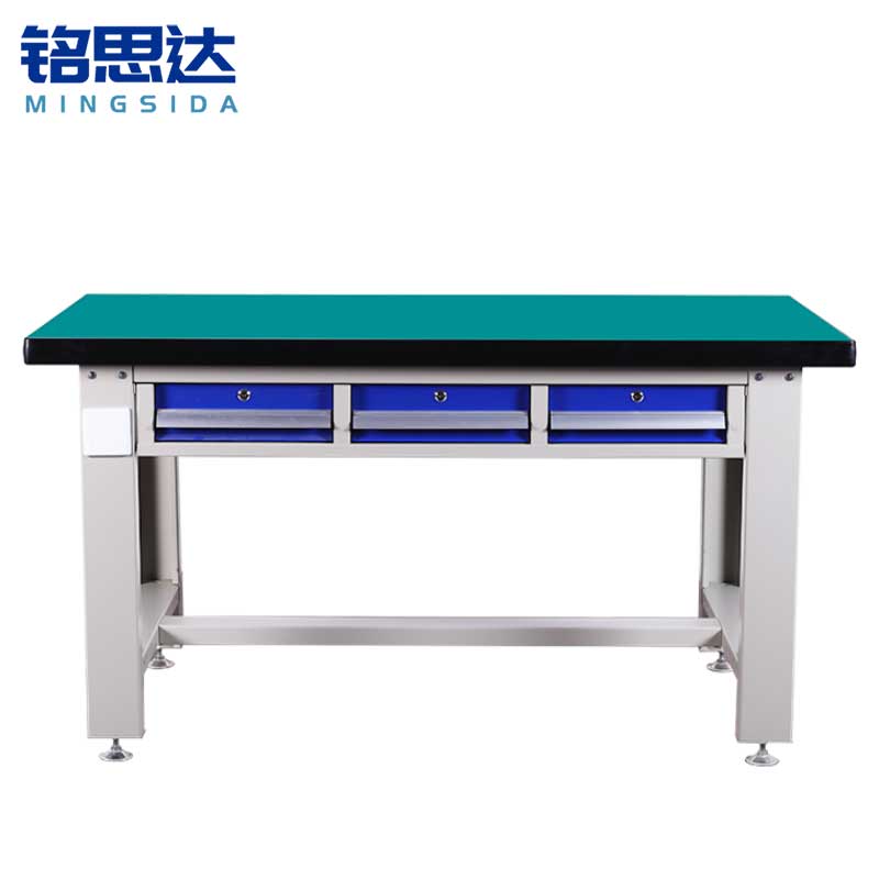 铭思达重型钳工操作台1.8米平三抽张高清大图