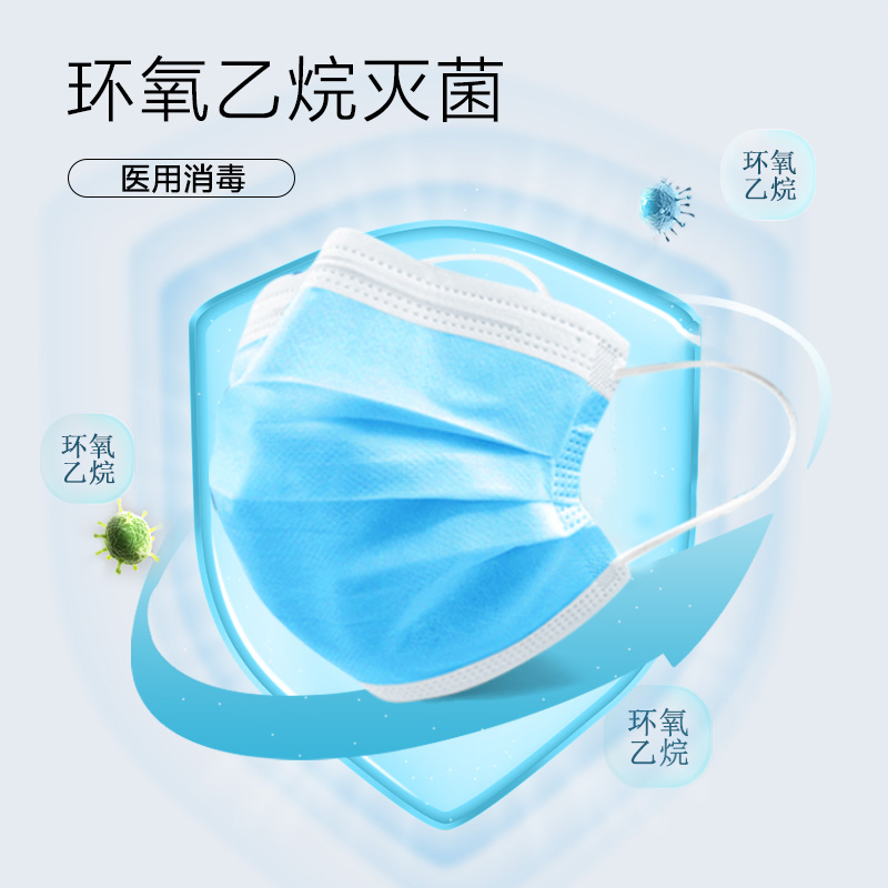 普迈迪医用外科口罩一次性医疗三层夏季薄医护独立包装防尘防飞沫50片盒(3盒 150片)