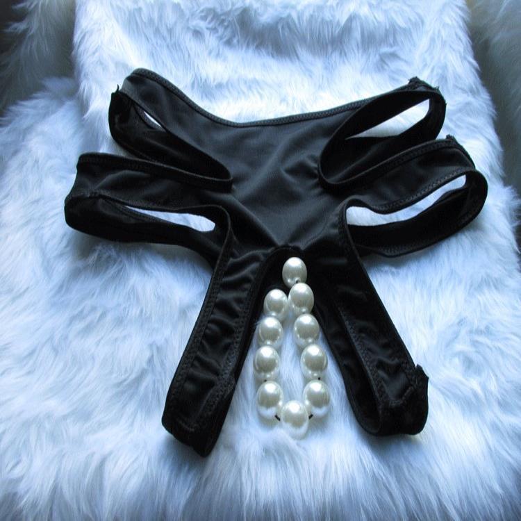 欧美珠子内裤 10大颗粒大珍珠按摩性感大码胖mm女性感情绪内裤