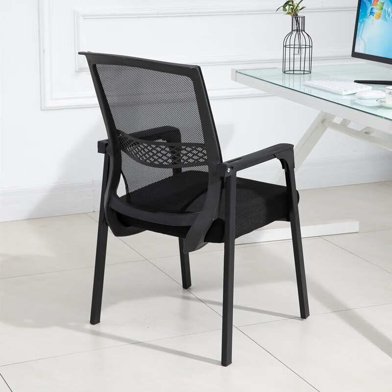 戴劲人体工学镂空电脑椅舒适久坐职员椅电竞椅宿舍升降办公椅J-8高清大图