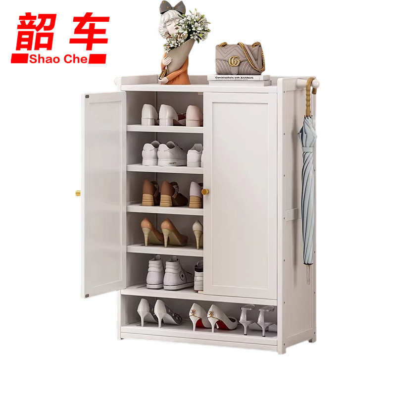 韶车鞋柜双门7层白色个高清大图