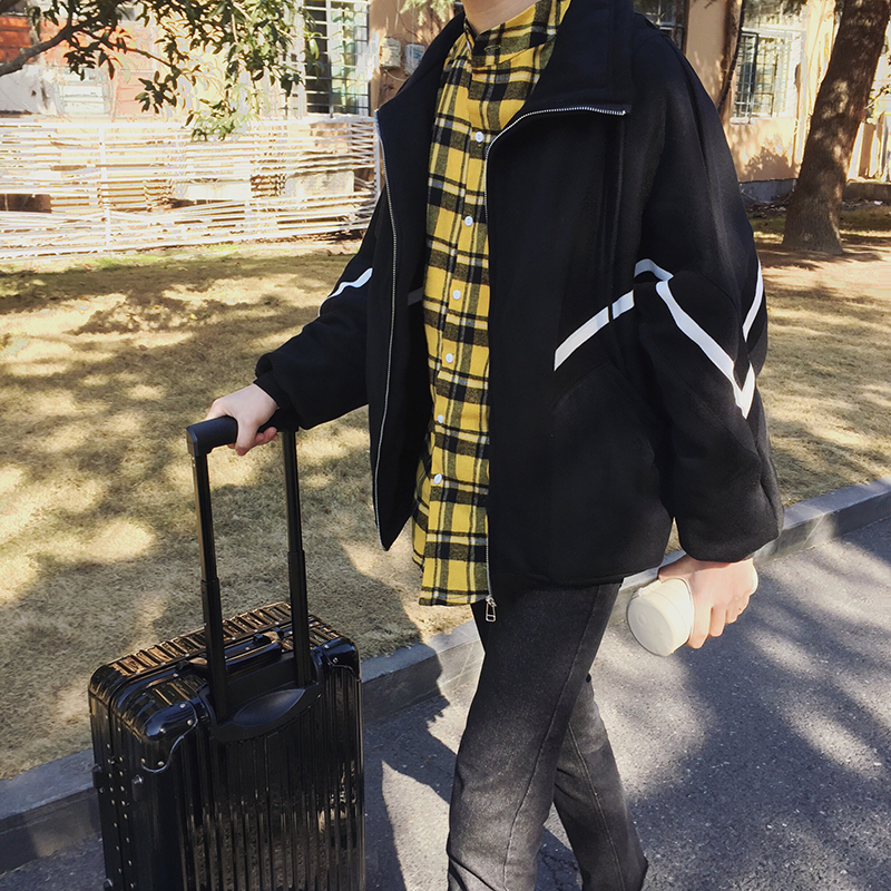 2018春季男款夹克上衣韩版春夏夹克宽松帅气百搭棒球服bf休闲外套