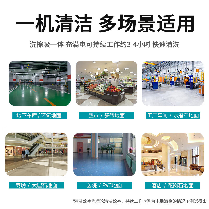 亚伯兰A550B-3自走式铅酸款高端款手推式洗地机 工厂车间商用停车场超市大体积手推式工业吸拖高清大图