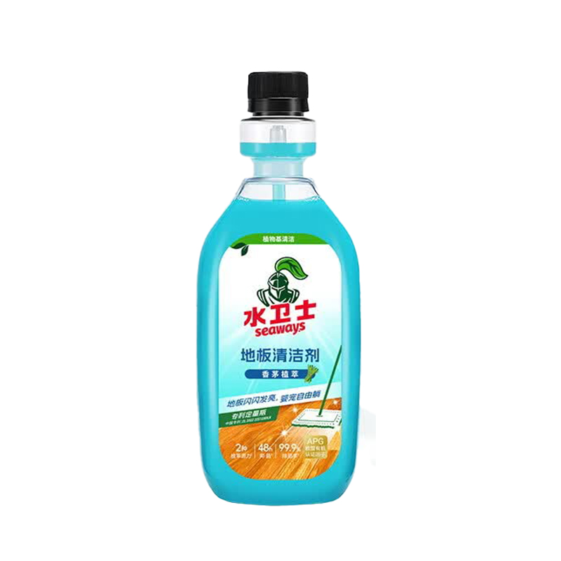 水卫士 地板清洁剂婴宠家庭适用 扫地机器人专用 瓷砖拖地去污除菌去污垢 地板清洁剂500ml【香茅】