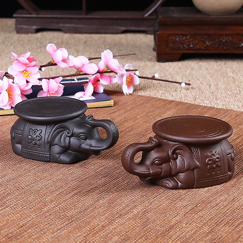 棕色 紫砂壶垫茶托壶承壶托吉祥如意茶壶底座养壶垫功夫茶具配件茶杯垫