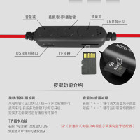 艾声 （ ALIENSOCE）苹果 华为 小米通用无线运动蓝牙耳机入耳式 线控防水 支持插卡功能正品后绕式蓝牙耳机 黑色