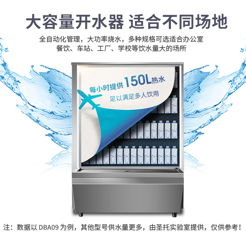 圣托(Shentop)DBA09三出水大容量开水器 大容量电热开水器 商用全自动开水机 食堂餐厅用热水箱高清大图