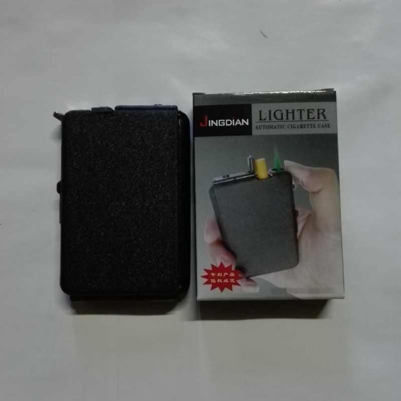 创意礼品磨砂烟盒打火机自动弹烟充气防风型打火机送爸爸男朋友