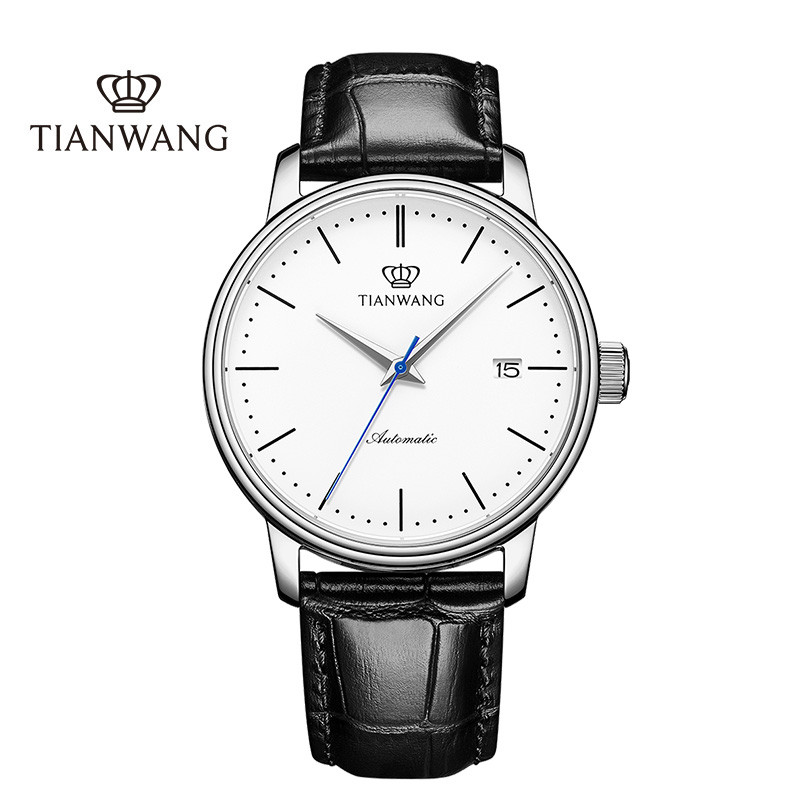 天王表情侣表皮带自动机械表时尚休闲男表精致百搭女表腕表送生日礼物推荐5914高清大图