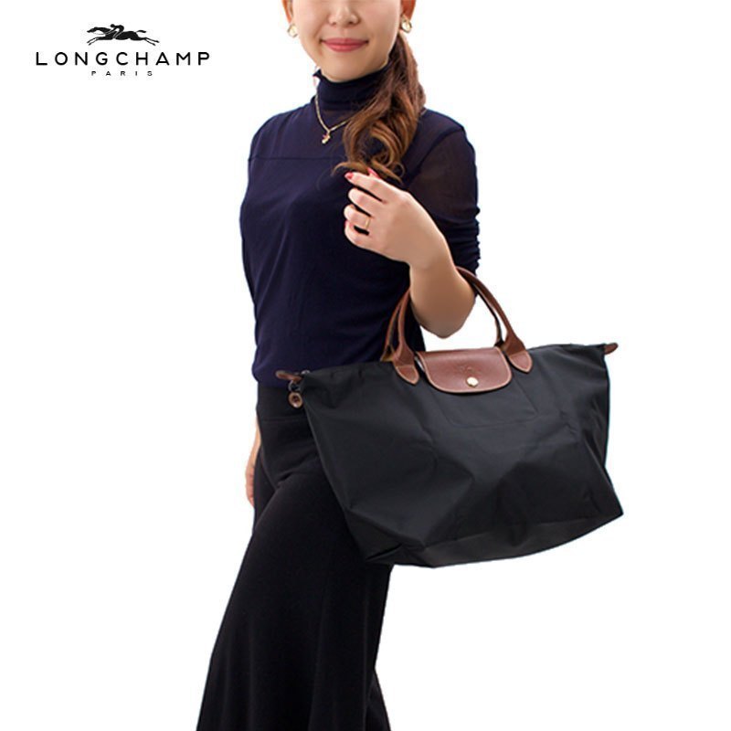 [直营]珑骧(Longchamp) 拉链 锦纶 女款Le Pliage系列 软 尼龙中号短柄可折叠手提包
