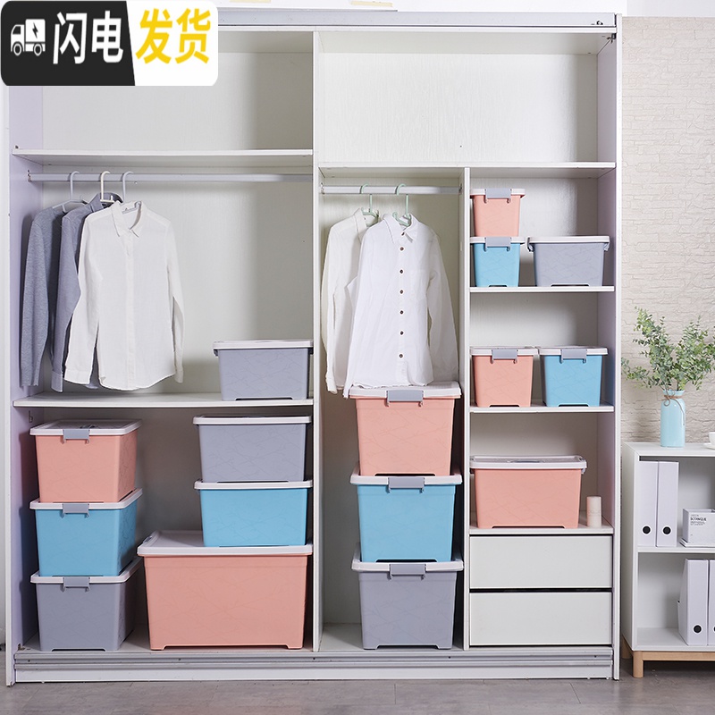 三维工匠有盖收纳箱储物箱家用玩具箱塑料大号整理箱衣物收纳盒全国高清大图