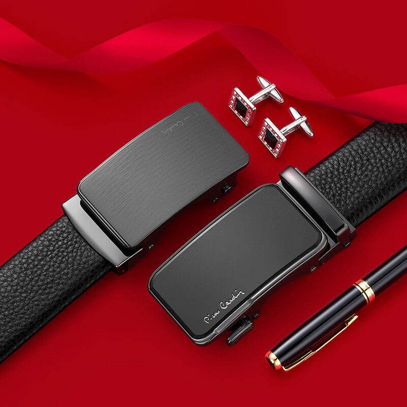 皮尔卡丹(pierre cardin)新款休闲男式双扣头礼盒二件W21011051-1A高清大图