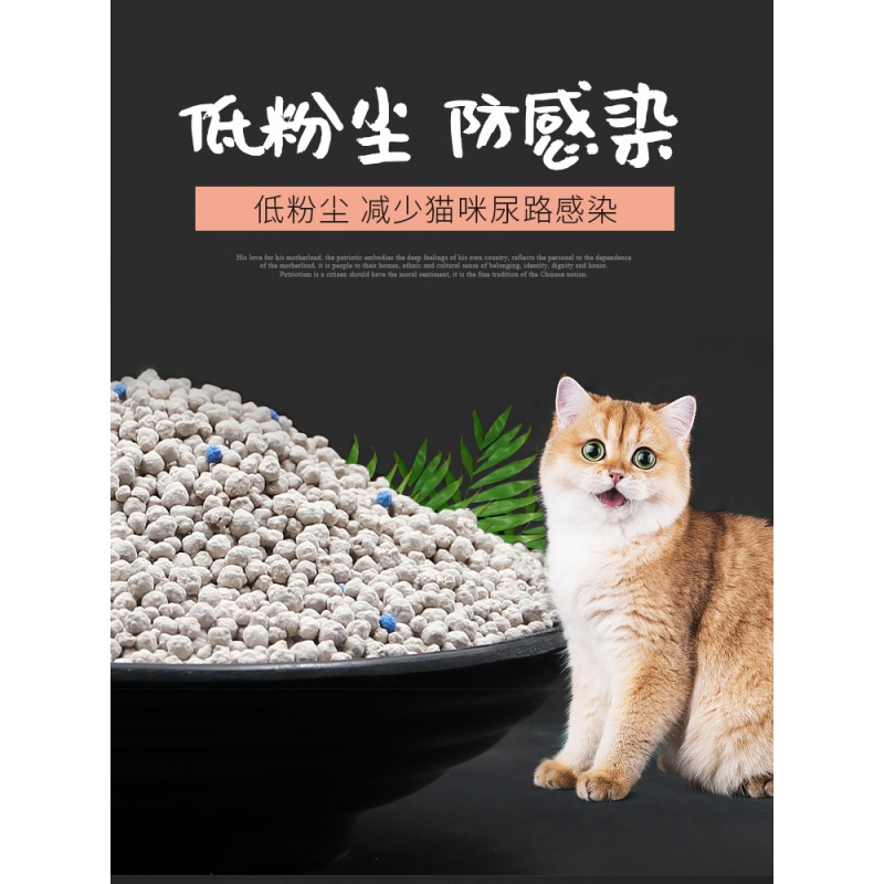 猫砂10公斤结团无尘膨润土大袋猫沙40斤20斤10kg猫咪用品