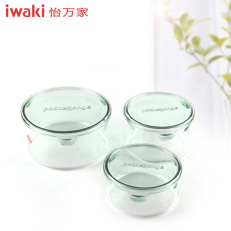 【百年品牌精致生活高端耐热玻璃保鲜盒】TCPRN-3G1C 怡万家iwaki耐热玻璃 PACK&RANGE进口微波超轻保