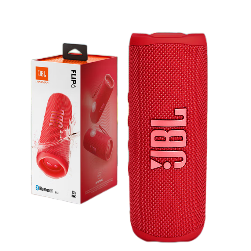 JBL FLIP6 音乐万花筒六代 便携式蓝牙音箱 低音炮 防水防尘设计 多台串联 赛道扬声器 金属黑