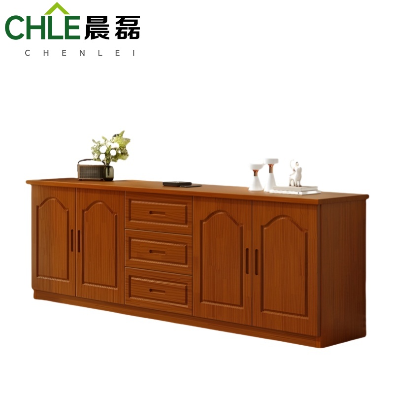晨磊 实木电视柜 胡桃色 140*40*70cm 个高清大图