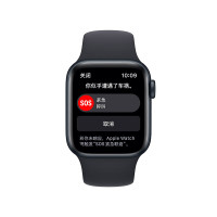 Apple Watch SE 2022款智能手表GPS款40毫米午夜色铝金属表壳午夜色运动型表带 健康手表