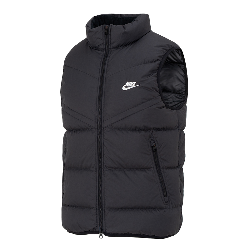 耐克NIKE男装新款羽绒立领防风保暖运动休闲马甲FB8184-010 ZP