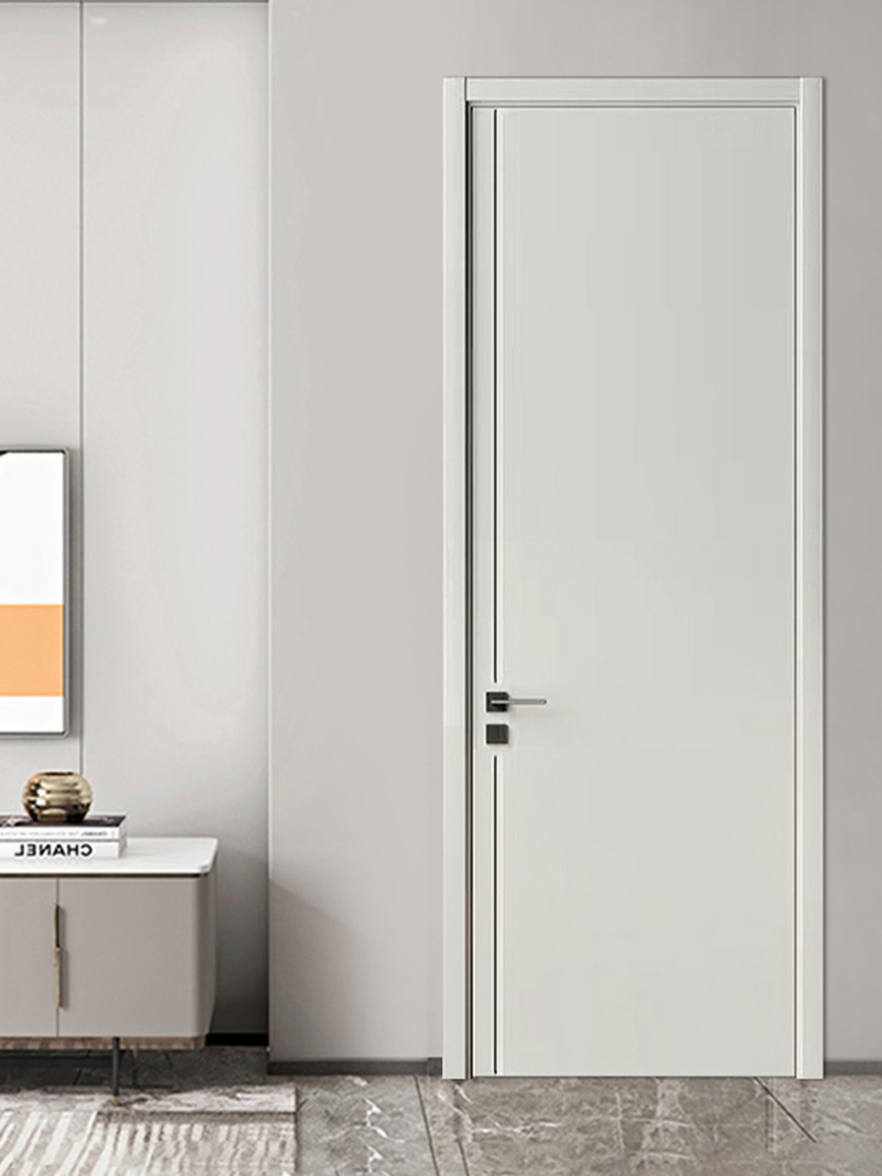 玖纹豹现代简约卧室门套装门实木烤漆门木门室内门隔音房间门