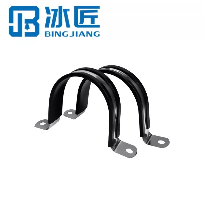 冰匠 304不锈钢管卡扣U型带连胶条骑马卡 单位:包高清大图