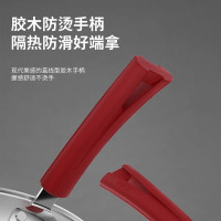 康巴赫鸿运当头双面屏炒锅不粘锅32cm 316L不锈钢平底锅少油烟蜂窝炒锅电磁炉明火灶通用