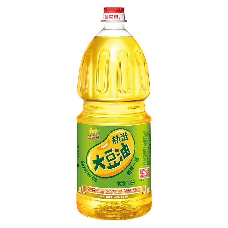金龙鱼精选大豆油一级1.8L