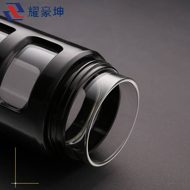 耀豪坤双层玻璃杯水杯宣传水杯可定制400ML/个高清大图