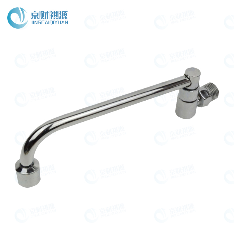 京财祺源 厨师用灶台水龙头 半自动摇摆水龙头菜盆厨房龙头酒店龙头 1号合金不锈钢30CM JCY-A058S-249高清大图