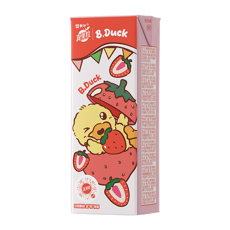蒙牛(MENGNIU)真果粒牛奶饮品(草莓)250g×12盒 真实果粒 宝可梦礼盒装高清大图