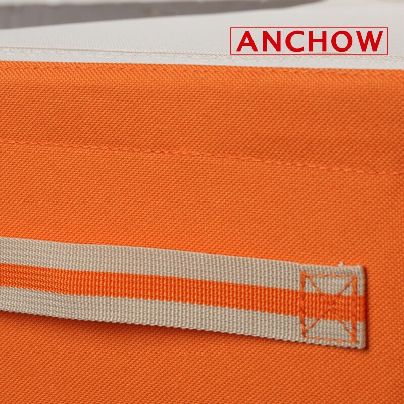 安巢家居(ANCHOW)牛津布双面可视布艺收纳箱衣服被子杂物整理箱收纳盒折叠收纳箱百纳箱/AJ119/橙46L高清大图